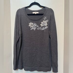 LOFT | Women’s Grey Sweater Top | EUC